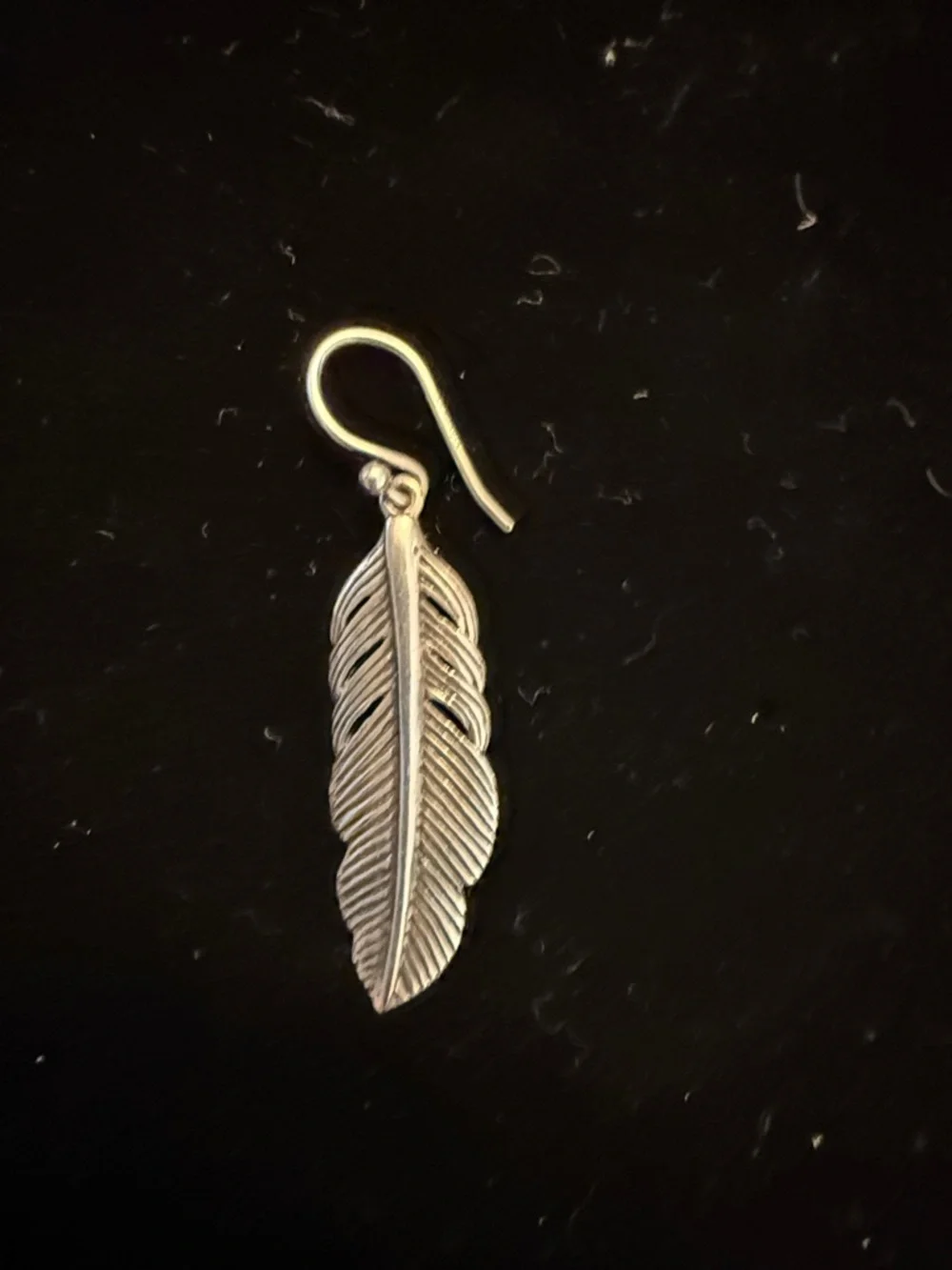 Silpada Silver Feather Drop Earrings - Picture 1 of 1
